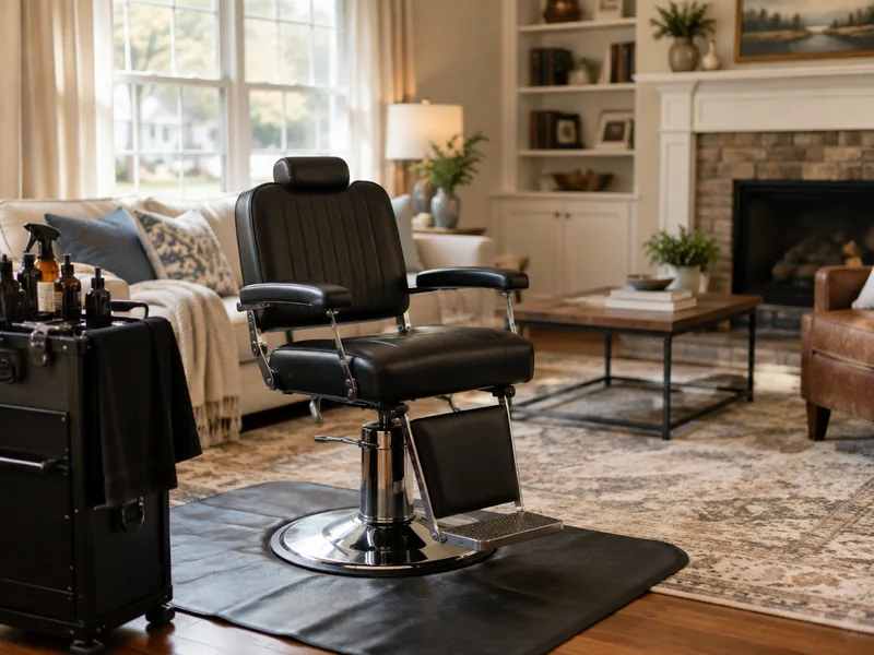 Illustrative mobile barber service