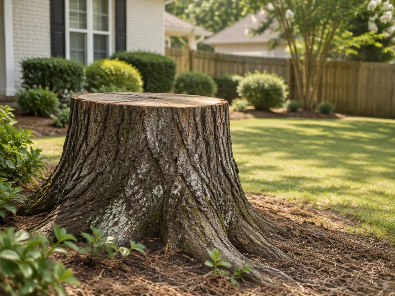 Illustrative stump grinding service