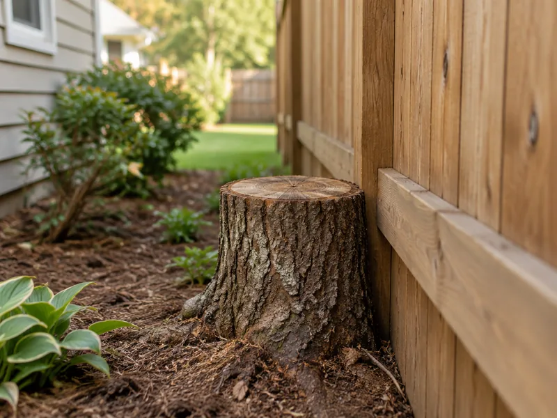 Illustrative stump grinding service