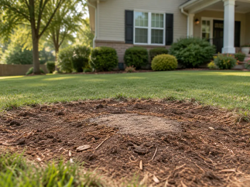 Illustrative stump grinding service