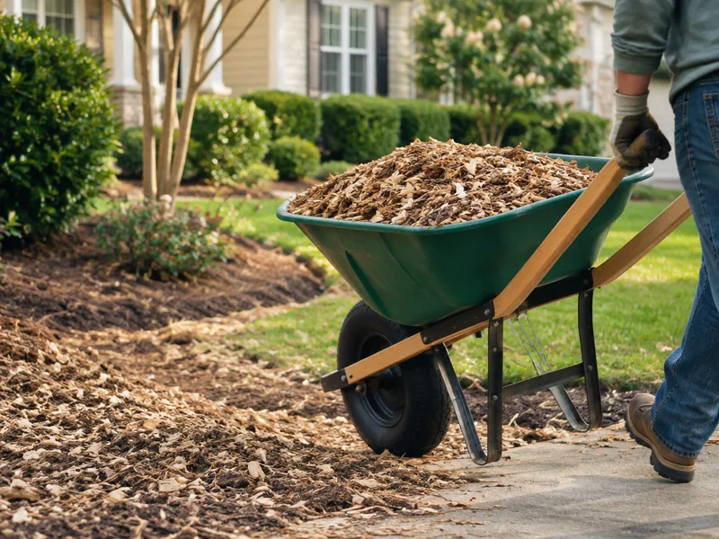Illustrative stump grinding service