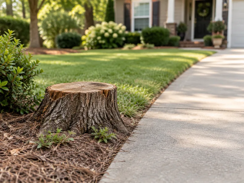 Illustrative stump grinding service