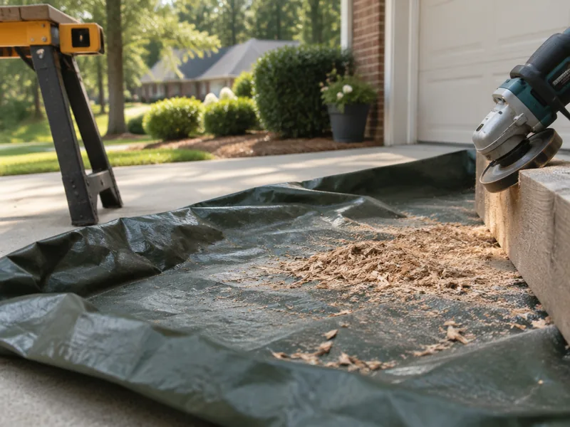 Illustrative stump grinding service
